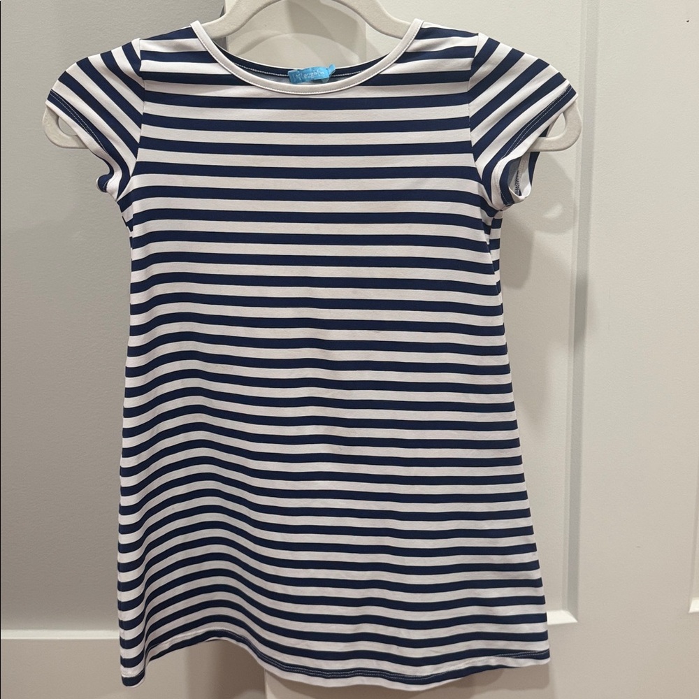 J. McLaughlin Navy and White Striped Dress